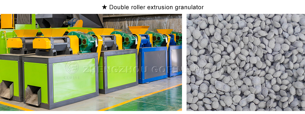 Double roller extrusion granulator