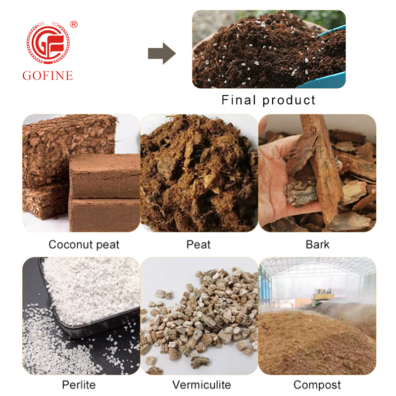 Complete Potting Soil Mixer Packaging Filling Production Line