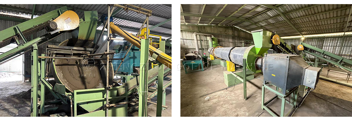 Complete set of fertilizer granulation production line