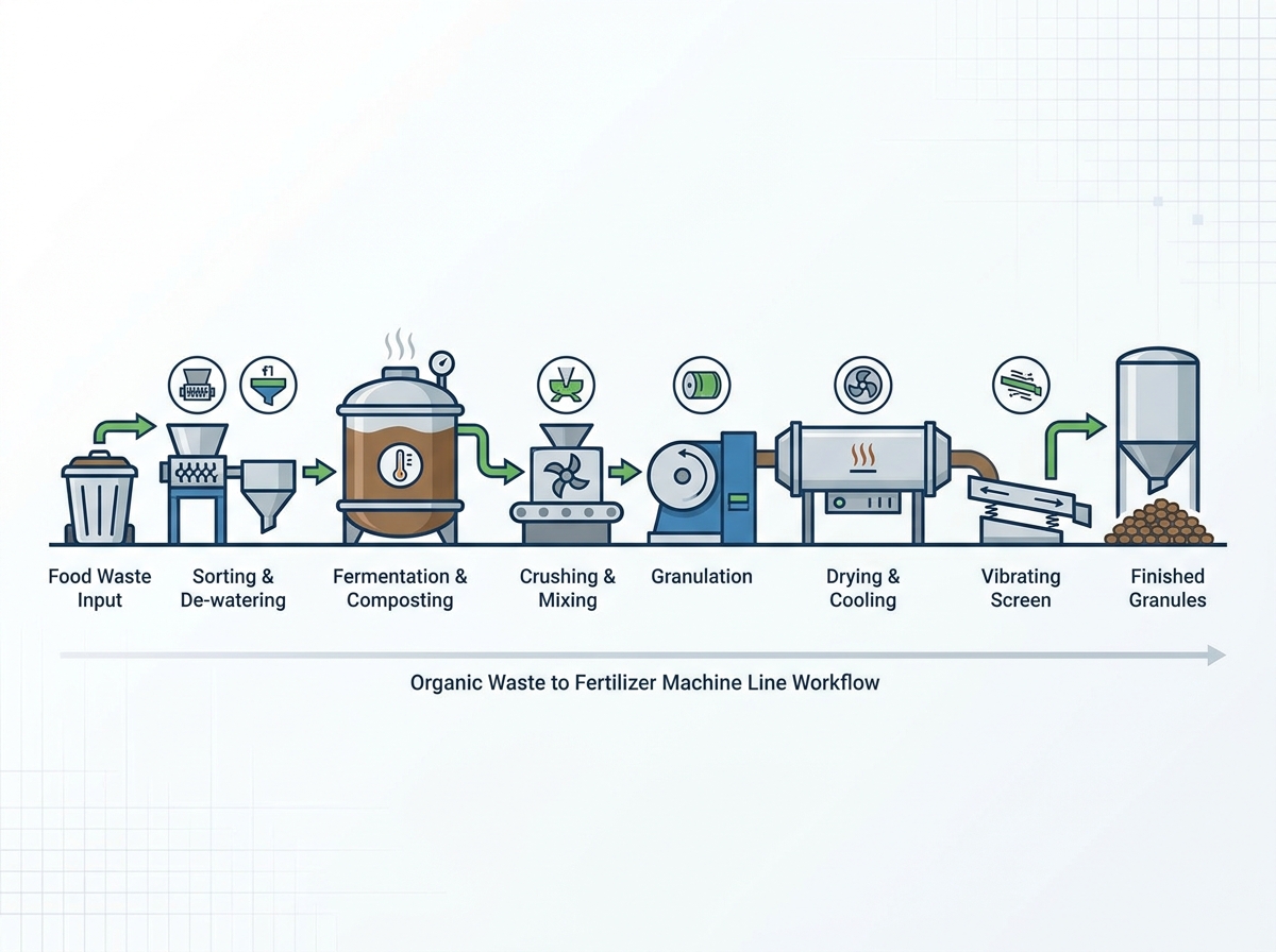commercial food waste composter machine operating in a facility